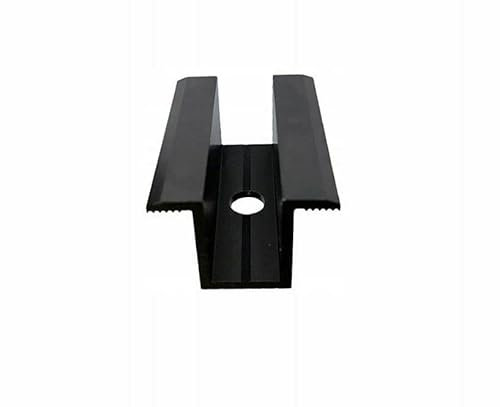 NAKA Alu-Mittelklemme PV Solarpanelen 50 Stück Schwarz Eloxiert | Photovoltaik Montageschiene Zubehör für Modulhöhe 25-40 mm | Solarmodul Klemme zur Montage von Aluminiumprofilen 50 mm