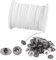 200ft Candle Wicks, White Natural Cotton Candle Wicks With 100 Pcs Metal Wick Sustainers Candle Making Supplies Kit Candle Wax for Soy Candle Making Candles DIY Craft