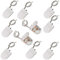 VISSQH 10 contenitori per batterie a bottone CR2032, con interruttore on/off, 3 V (1x 3 V), contenitori a clip per batterie a bottone, per LED, con connettore Bianco