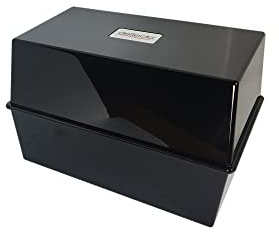 Deflecto® 6 x 4 Card Index Box Black - Pack of 6
