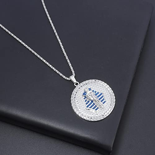 YAHOYA Klassisches altes Ägypten Pharao Tutanchamun Maske Medaille Anhänger Halskette Männer Amulett Schmuck Accessoires