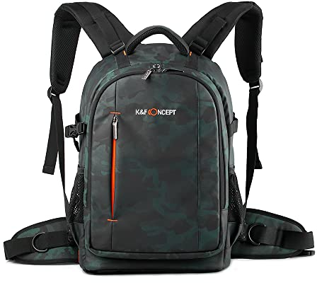 Irfora Multifunktionaler Kamerarucksack SLR/DSLR Kameratasche 23L Große Kapazität wasserdichte Fototasche mit 14 Zoll Laptopfach Regenschutz für Frauen Männer Fotografen