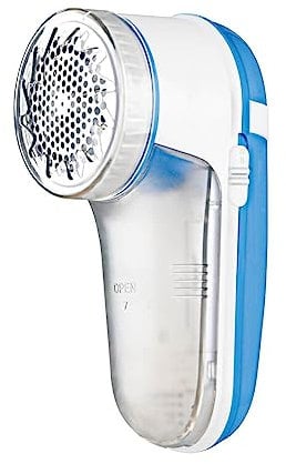 Fabric Shaver Lint Remover– Fluff Remover Quickly Fabric Shaver| Portable & Efficient Bobble Remover for Clothes| Easily removes Hair Fluff Lint Bobbles from Clothes Battery Operated (Blue)