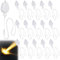 LED Ballonlichter, 16 Stück Laternenlichter, Lampions Licht Warmweiß, Batteriebetriebene Ballonlichter, Mini Led Licht von Hand Gezogenes Weißes Seil für Hochzeit, Halloween, Weihnachten, Party