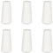 6pcs Blind Pull Cord Ends, Wooden Pull Cord Ends Handle Knobs Repair Replacements Blind Pull Cord Accessories for Bathroom Blinds Lights (White)