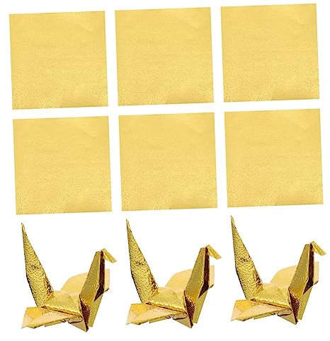 STOBOK 100st Einseitiges Perlmutt-origami Farbiges Papier Origamipapier 10x10 Drachenpapier Glückssternpapier Perlen-origami-papier Golden Geprägt Strukturiertes Papier Handbuch Vorschule