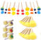 26Pcs Eponge Peinture Pinceau, Pinceau en Mousse Bricolage, Eponge Peinture Mousse Pinceaux, Pinceau Éponge Peinture Enfant, Pinceaux Graffiti éponge Colorés, pour Graffiti, Bricolage (Multicolore)