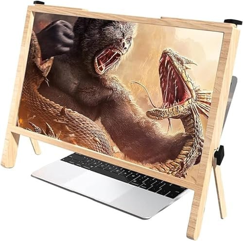 Laptop-Bildschirmlupe,HD-Leselupe,Spiel-Video-Monitor-Vergrößerungsverstärker-Halterung for Handy-Tablet-Laptop,Ultraklare 3-fache Vergrößerungslinse,Tolles Geschenk for Familie,Ältere Menschen (Colo