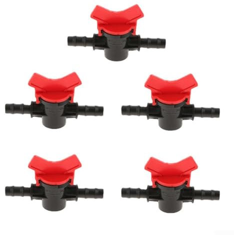 Lot de 8 valves d'interrupteur d'irrigation goutte à goutte, robinet d'arrosage pour tuyau d'arrosage de 4/7, 8/11 mm, valve d'arrêt droite