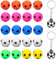 20 Stück Fingerdrehende Fußbälle Mit 2 Stück Fußball-Schlüsselanhängern, Kreatives Interaktives Spielzeug, Party-Requisiten Für Jungen Und Mädchen, 3,5 Cm Große Mini-Fußbälle (Zufällige Farben)