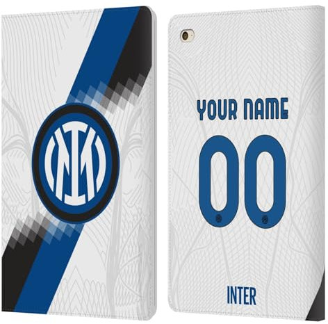 Head Case Designs Licenza Ufficiale Personalizzata Personale Inter Milan Away Kit 2023/24 Custodia Cover in Pelle a Portafoglio Compatibile con Apple iPad Mini 4