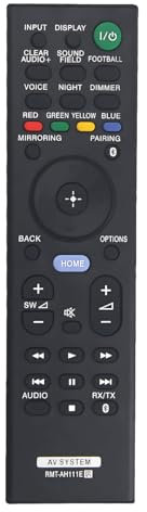 RMT-AH111E Replacement Remote for Sony Sound bar Home Theatre System HT-CT291 HT-NT3 SA-CT390 HT-RT5 SA-RT5 SA-SLRT5 HT-ST9 SA-ST9 SA-WST9 HT-CT290 SA-SRRT5 SA-WRT5 HT-ST5 HT-XT1