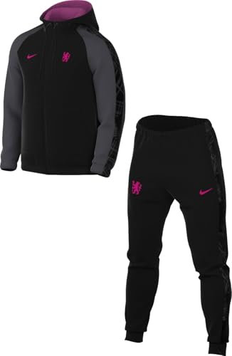 Nike Fc Chelsea Third FZ3804-010 Survêtement de football en tissu tissé avec capuche (homme), noir/anthracite/rose Prime, taille S