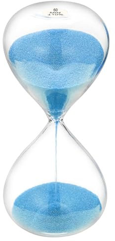 SuLiao Sanduhr, Sanduhr 60 Minuten Blau Glas Sanduhr Zeit Sanduhr Großr 60 Min Geeignet für Home Desk Büro Dekoration