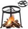 Ssguopte Campfire Cooking Equipment, Foldable Tripod Iron Stand, Outdoor Heavy Duty Fire Pit Stand for Cooking Dutch Oven