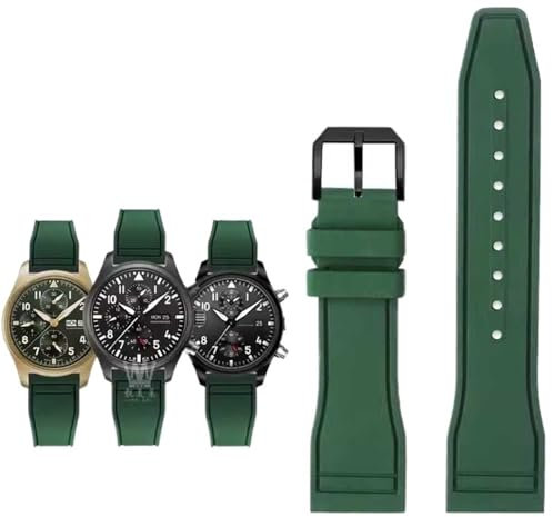 QTYQWC Für IWC Fluoro Gummi Uhrengurt Schnellfreisetzung Pilot AMG Petronas F1 Team wasserdichtes Sportarmband Uhrenband 20mm 21mm 22mm