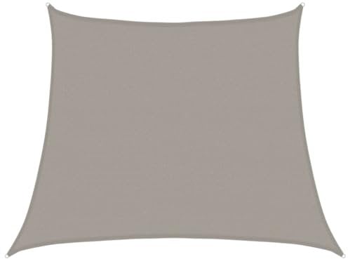 vidaXL Voile d'ombrage 160 g/m² trapèze Gris Clair 3/4x3 m PEHD, Voile de Soleil, Voile d’ombrage, Store de Patio, Voile de Pare-Soleil
