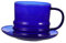 ULTECHNOVO 1 Juego taza de café de vidrio irrompible vasos de te vasos cafe vasos para cafe coffee cup coffee mug taza de café gruesa taza de té transparente Vidrio de alto borosilicato Blue