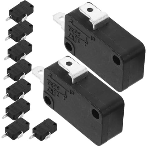BUGUUYO 10pcs Micro Switch Replacement for Microwave Oven Door High Power Capacity Easy Repair Parts