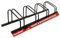 Floordirekt Fahrradständer für 4 Fahrräder mit Reifenbreiten bis 55 mm Eisen Fahrradhalter Aufstellständer für Boden- oder Wandmontage | Radständer 135 x 33 x 26,5 cm (Schwarz)