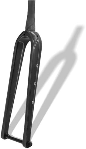Gravel Forcella Per Bici Da Corsa 700C Fibra Di Carbonio Forcella Rigida Freno A Disco Forcella Per Bici Stelo Dritto/conico Da 1-1/8 E 1-1/2 Forcelle Anteriori Per Bici Perno Passante 12x100 Mm(Glo