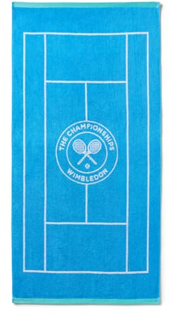 Wimbledon Championship Tennis Court Towel | Quick Dry | 70cm x 133cm | Official 2025 Tennis Championships Merchandise | Sky Blue