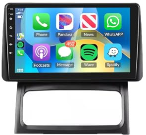 9 Android 15 Car Stereo for Renault Clio 2 BB CB 2001-2012 with Built-In 4G/WiFi CarPlay DSP Sat Nav IPS Touchscreen FM/RDS Radio BT Reversing Cam Steering Wheel Controls(6GB+128GB)