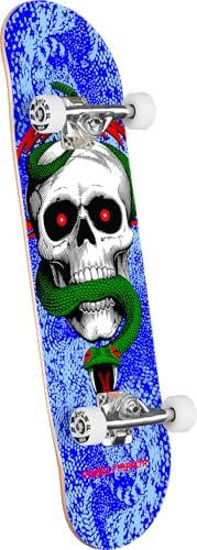 Powell Peralta Mike McGill Skateboard Totenkopf & Snake, komplett, Blau, 21 x 81,2 cm