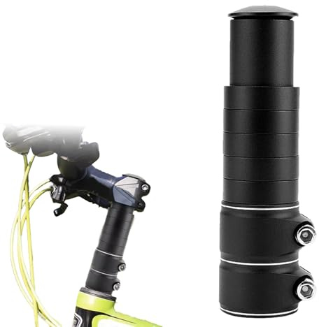 Maltvie Bike Stem Riser 28.6mm – Aluminium Alloy Bicycle Handlebar Stem Extender, Adjustable Fork Stem Riser Adapter for Bikes – Black