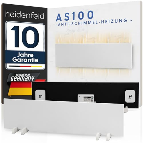 Heidenfeld Schimmel - Infrarotheizung HF-AS100 | Frostwächter | 1er Set | Schimmelentferner Wand & Bad | Schimmel Heizung ohne Chemie | Schimmelschock | Alternative zu Anti Schimmelspray & Farbe