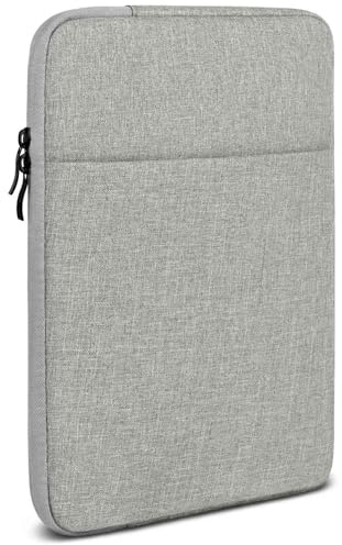 moex Tablet Hülle für OnePlus Pad 3 Tasche mit Reißverschluss und Fach für Zubehör, Nylon Stoff Sleeve weich Gepolstert, Schutzhülle Minimalistisch Dash Case, Grau