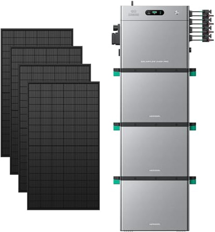 Zendure SolarFlow 2400 Pro Batterie Solaire 2.4kWh et 4×450W+3×AB3000L | 2400W AC Bidirectionnel, Entrée PV 4800W (3000W DC+1800W AC), Extensible 16.8kWh, Plug & Play, IP65