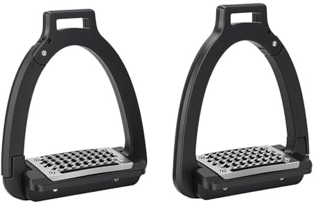 Topiky Staffe per Equitazione, Staffe di Sicurezza Apertura Laterale in Lega con Cuscinetti Antiscivolo per Allenamento, per Eventi Equestri Professionali, 1 Paio