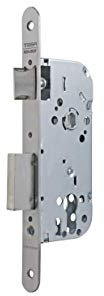 Tesa Assa Abloy 13048RAI Cerradura de embutir para puertas de madera Con Cilindro Inoxidable Entrada 40 mm/Frente Redondo 130