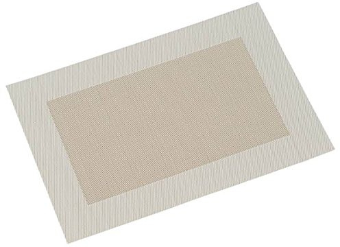 Kesper Platzset, Tischset Woven Creme beige mit Rand 43x29cm Kunststoff