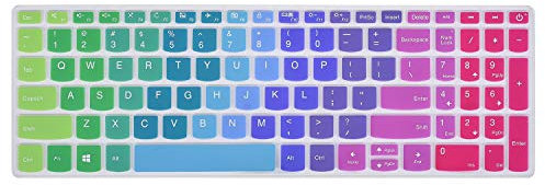 Ultra Thin Lenovo Keyboard Cover for 2018 Flagship Lenovo ideapad 320 15.6 Laptop, Lenovo ideapad 520 15.6, Lenovo ideapad 320 17.3 Laptop, Rainbow