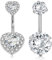 Incaton 2 Stk Bauchnabelpiercing 14 Gauge 10mm Kristall Herzen Bauchnabelpiercing Nabelpiercing Ring Banane Piercing Chirurgenstahl Piercing Schmuck Silber