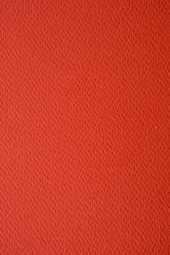 Netuno 10x Tonkarton Rot einseitig strukturiert DIN A4 210x 297 mm 220g Prisma Scarlatto Strukturkarton für Weihnachten Einladungen Visitenkarten Diplome zum Zeichnen Basteln Dekorieren