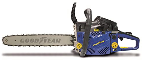Goodyear – Motosierra Gasolina de Poda 1.600W. Motosierra Pequeña Poda 45,8cc 2 Tiempos. Easy Start AutoChoke. Longitud Espada 45cm. Paso Cadena 0,32’’. Depósito gasolina 550ml