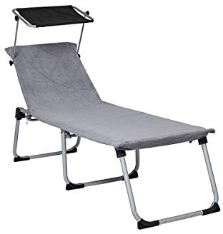 SONNENLIEGE Isabella 200 cm Verstellbarer Sonnenschutz mit SCHUTZBEZUG - Handtuch -VERTRIEB Holly Produkte STABIELO -