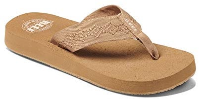 REEF Femme Sandy Tongues, Tan, 38.5 EU