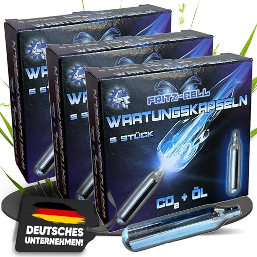 fritz-cell 15 12g CO2 Wartungskapseln Luftgewehr Softair Luftpistole Paintball