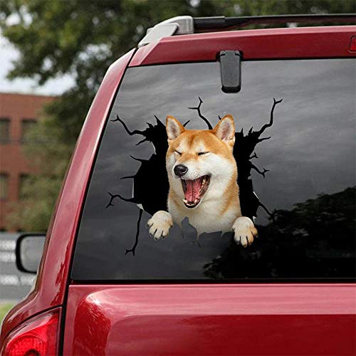 Ocean Gift Akita Auto Aufkleber Hund Auto Aufkleber 2 Stück - Realistische Akita Aufkleber für Autofenster, Wände Serie 41 Größe 30,5 cm x 30,5 cm