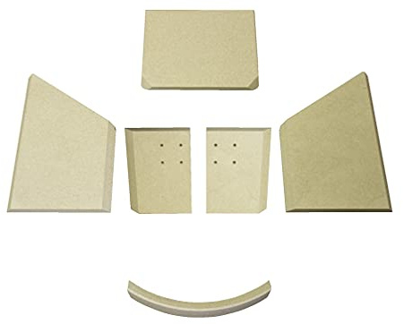 Feuerraumauskleidung für Termatech TT10 Kaminöfen - Vermiculite - 6-teilig