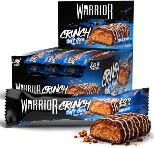 Warrior Crunch Proteinriegel 12 x 64 g – Choc Chip Plätzchenteig