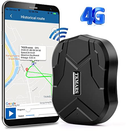 Localizador GPS para Coche 4G KUCE, GPS Tracker de Seguimiento en Tiempo Real Astreador GPS Magnético Fuerte Plataforma Gratuita de por Vida Gestión de Múltiples Cuentas Batería de 5000 mAh