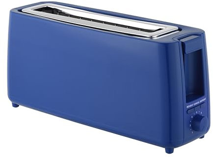 My Wave - Tostador Sencillo 1 Ranura - Para Todo Tipo de Pan y Bollería - Potencia 1050W - Temperatura Regulable y Capacidad para 2 Tostadas - Funciones de Recalentar, Descongelar y Detener- Azul