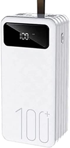 HHORB Power Bank 100000Mah/Cargador USB C/Cargador Portatil/Cargador De Pilas Recargables/Cargador Pilas/Cargador USB Multiple/Mini Power Bank Mini/Power Bank USB C,Blanco,Blanco