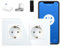 BSEED Schuko Smart Alexa ZigBee 2 Fach Steckdose 16A Glassteckdose, 1 Pack 1 Weg Weiß 157mm Unterputz-Installation APP-Steuerung Arbeit mit Alexa/Google Home DIY Free Spin Nur 2.4 GHz