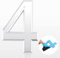 Self Adhesive Mailbox Numbers 3D 2.8'' Door House Numbers Stickers Street Address Numbers Mailbox Sign for Home Office Room - 4 (Silver)